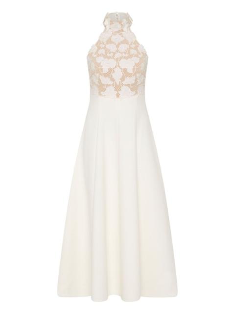 REBECCA VALLANCE lace halter parrish midi dress
