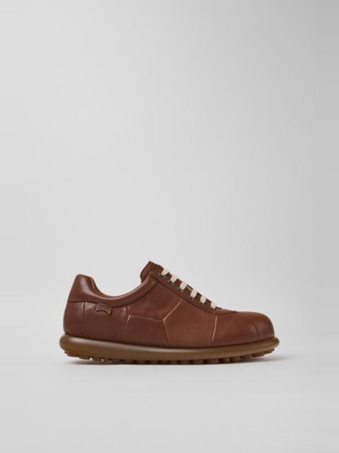 CAMPER Twins Brown Leather Shoes for Men.