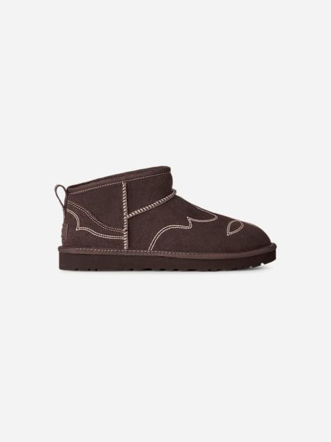 UGG ® Men's Classic Ultra Mini Western Sheepskin in Burnt Cedar