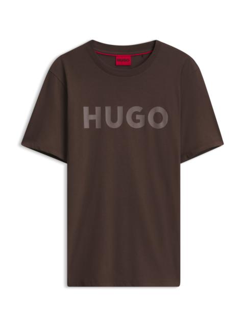 HUGO LOGO-PRINT T-SHIRT IN COTTON JERSEY