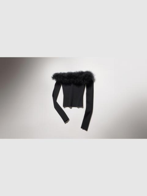 GUCCI Rib viscose off-the-shoulder top