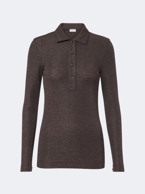 Brunello Cucinelli Wool-blend polo sweater