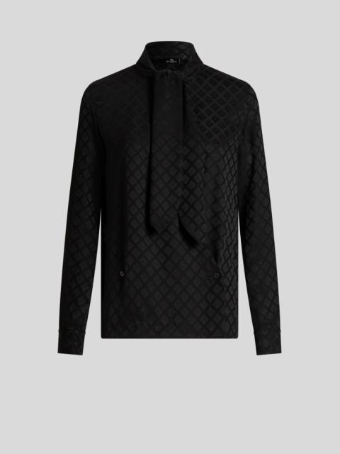 Etro JACQUARD SCARF-COLLAR SHIRT