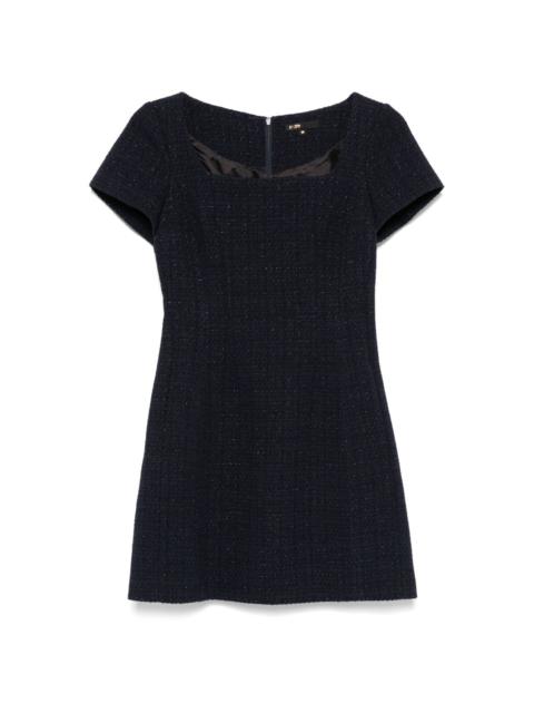 maje lurex-detail mini dress