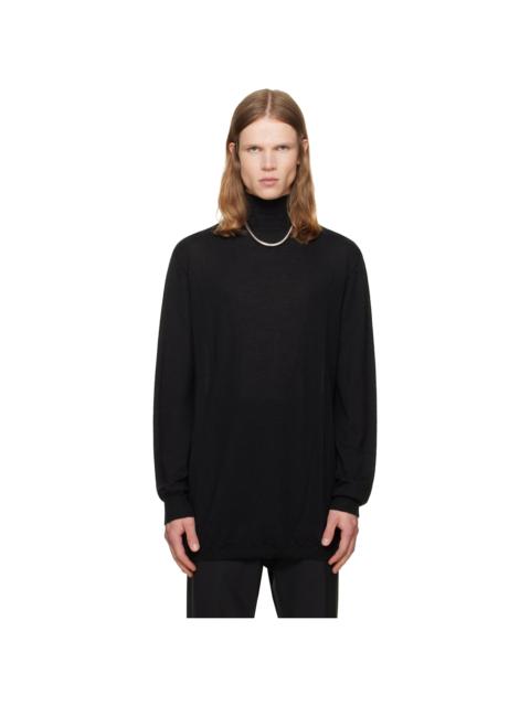 Rick Owens Black Tower Oversized Turtleneck