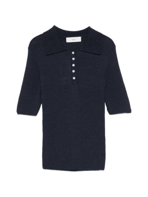 Dunst ribbed-knit polo shirt