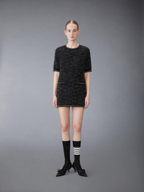 Thom Browne EYELASH TWEED JACQUARD MINI DRESS