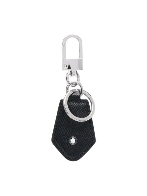 grained leather keychain