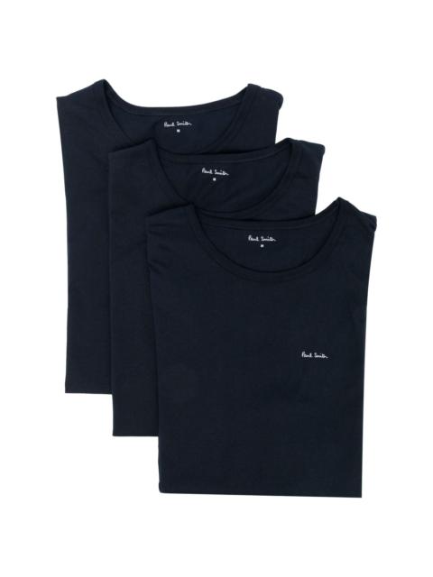 logo-print cotton T-shirt (pack of three)