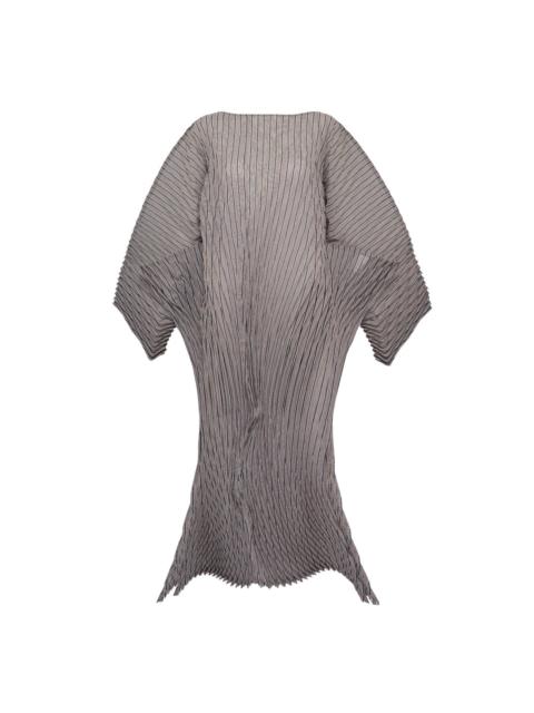ISSEY MIYAKE Hand Pleats Striped Dress
