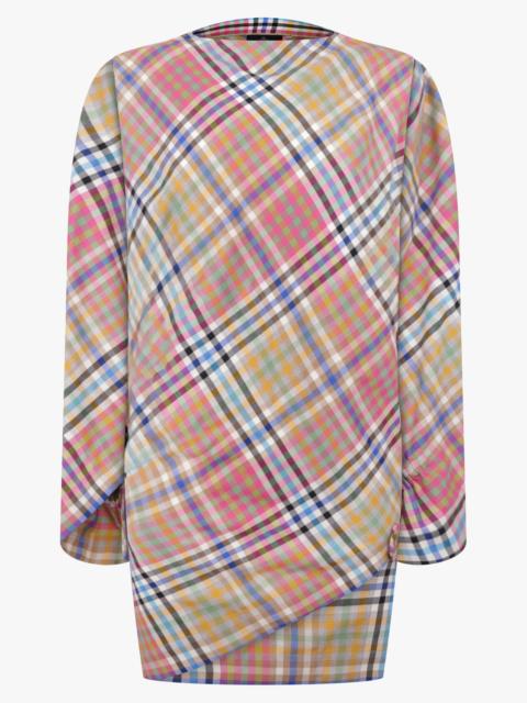 Vivienne Westwood HEATHER CHECK INFINITY ASYMMETRIC TOP | MULTI