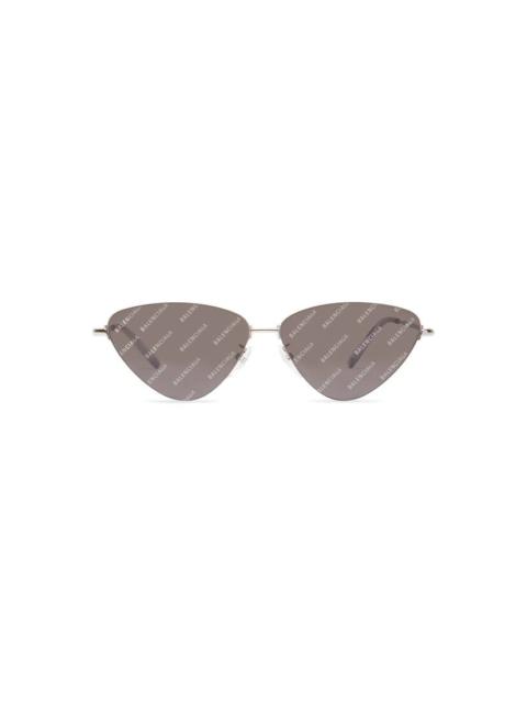 BALENCIAGA Invisible Cat Sunglasses in Silver/black