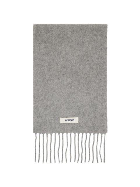 JACQUEMUS Gray 'The Carro' Scarf