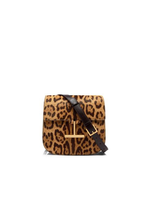 TOM FORD LEOPARD PRINT HAIR CALF AND SMOOTH LEATHER TARA MINI CROSSBODY