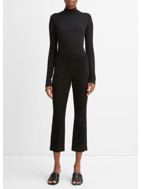 Vince Stretch-Suede Cropped Flare Legging