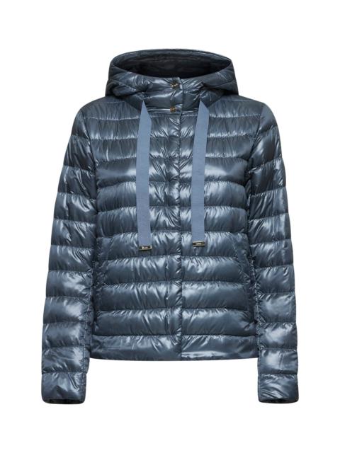 Herno Blue Ultralight Nylon hooded jacket