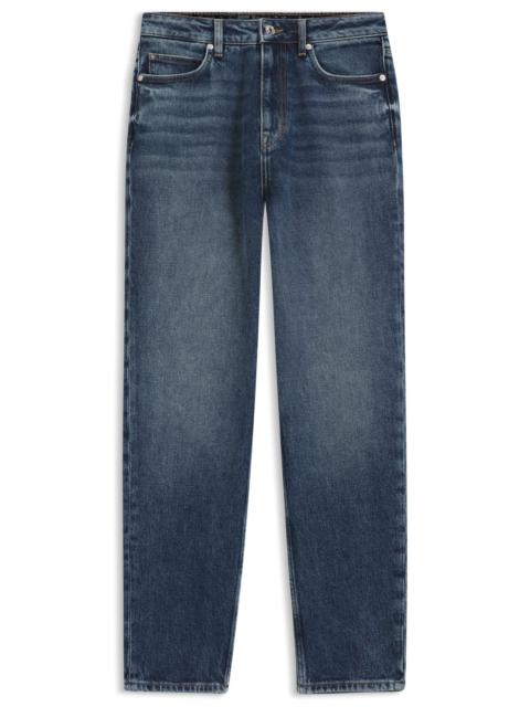 HUGO MOM-FIT JEANS IN AUTHENTIC BLUE COMFORT-STRETCH DENIM
