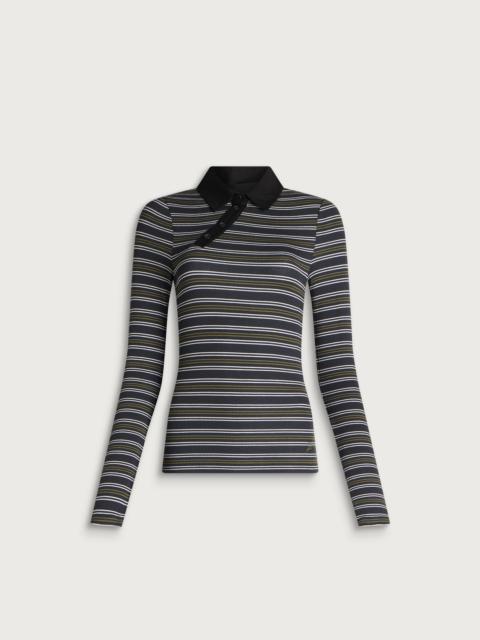 DAMSON MADDER. Damson Madder Peyton Long Sleeve Polo