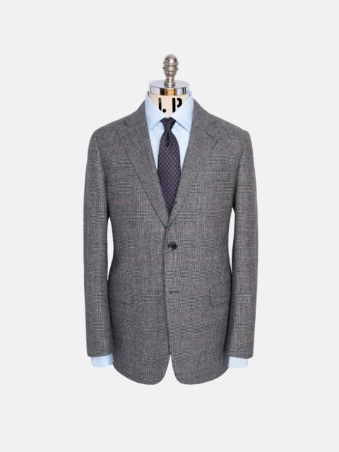 J. PRESS MADE-IN-USA BLACK & WHITE PRINCE OF WALES PLAID FOX FLANNEL IVY MODEL SUIT