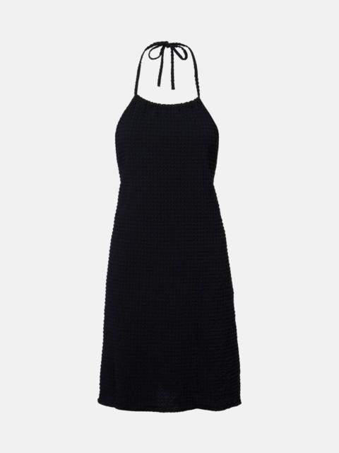 Hunza G Halterneck seersucker minidress