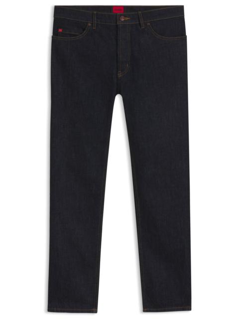 HUGO TAPERED-FIT JEANS IN DARK-BLUE JAPANESE DENIM