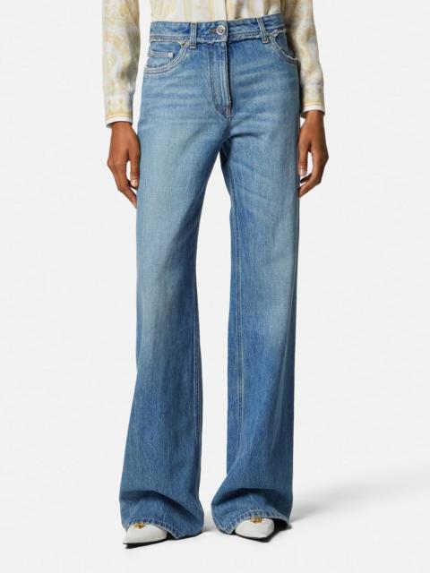 VERSACE Medium blue boyfriend jeans