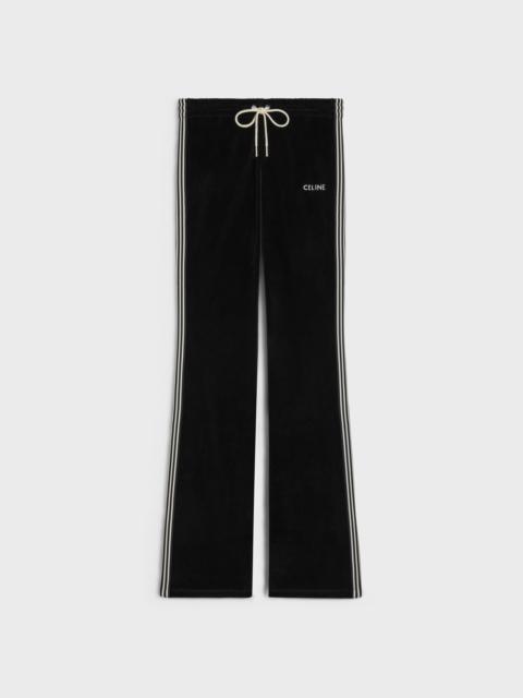 CELINE tracksuit pants in velvet jersey