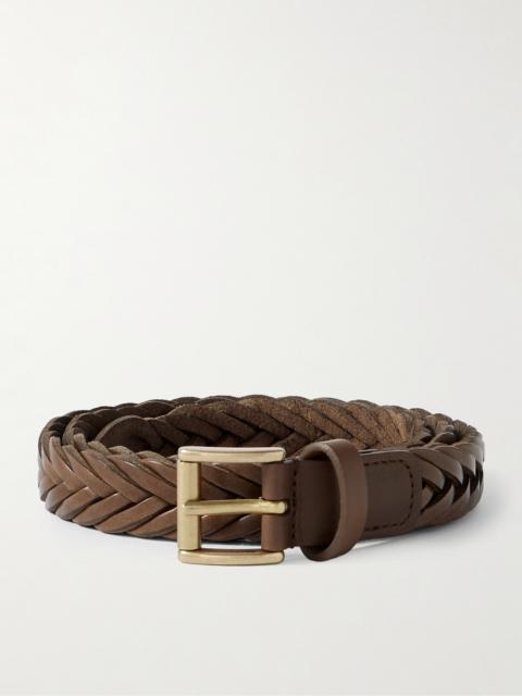 Anderson's 2.5cm Woven Leather Belt
