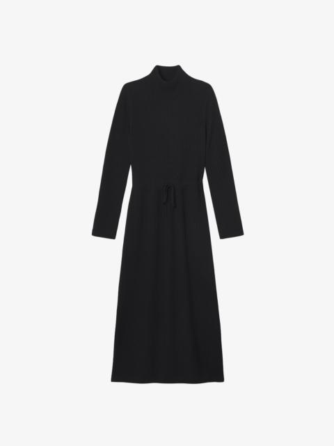A.P.C. AIMEE DRESS - LONG BLACK WOOL DRESS