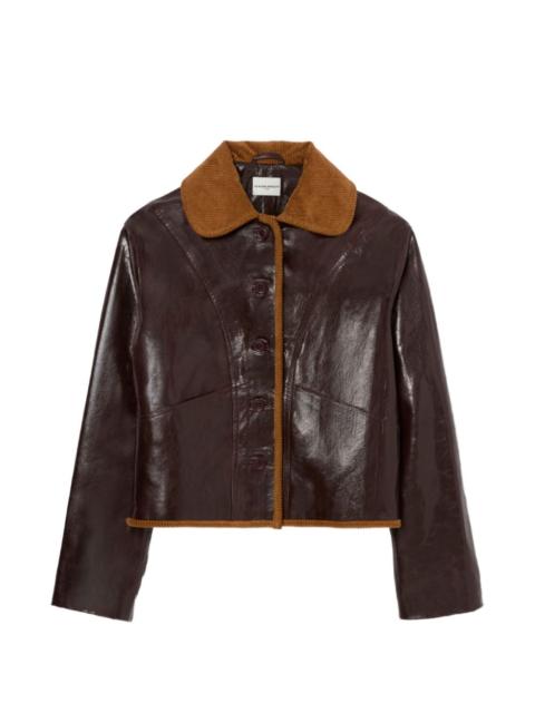 Claudie Pierlot shiny-effect leather jacket
