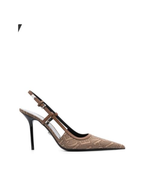 VERSACE Versace Allover slingback pumps