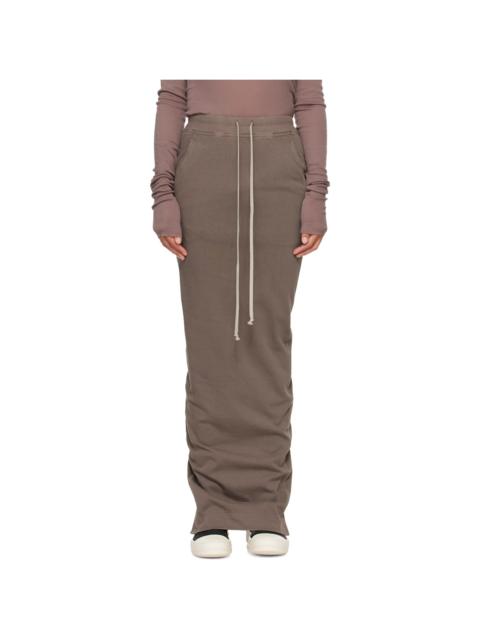Rick Owens DRKSHDW Gray Tower Pull On Pillar Maxi Skirt