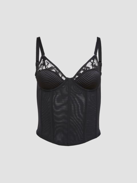 Fleur du Mal Women's Bebe Topstitched Bustier Top - Black