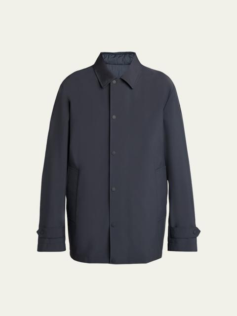 Moncler Grenoble Men's Snap-Front Shirt Jacket