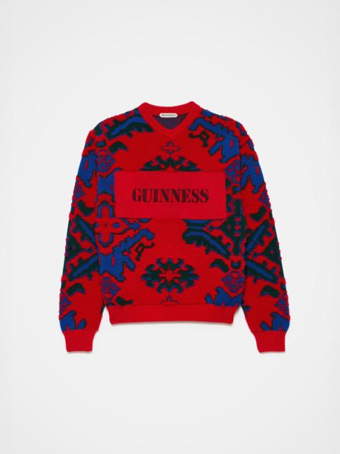 JW Anderson Unisex JW ANDERSON X GUINNESS CARPET JUMPER IN NAVY & RED