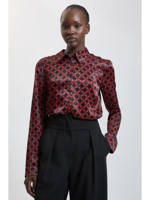 KAREN MILLEN Satin Viscose Woven Printed Shirt