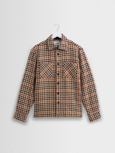 Wax London Whiting - Natural Houndstooth-Weave Overshirt