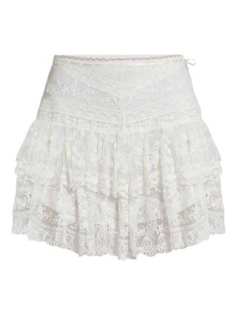 LoveShackFancy lace mini skirt