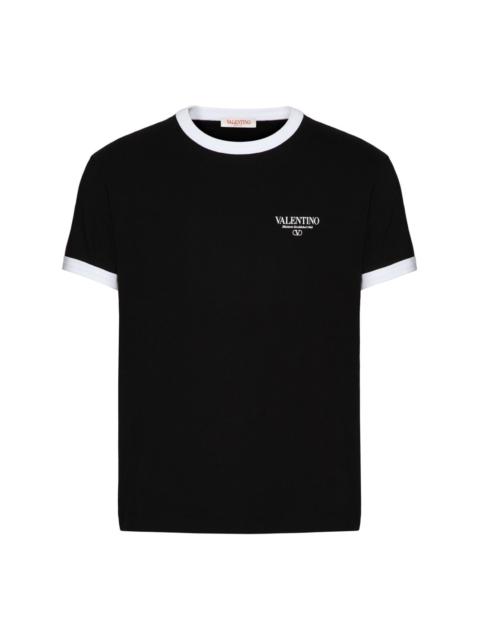 logo-embroidered cotton T-shirt