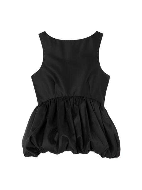 RÓHE Voluminous Wool Peplum Top black