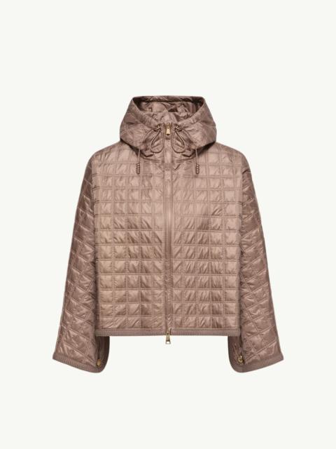Moncler Hooded Square-Quilted Padded Cape