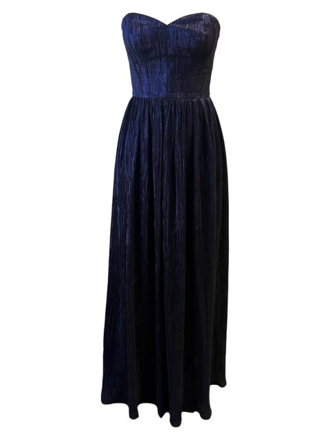 Dress The Population Women's Audrina Strapless Fit-And-Flare Gown - Midnight Blue