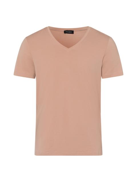 HANRO Cotton Superior Fitted V-Neck Cotton T-Shirt