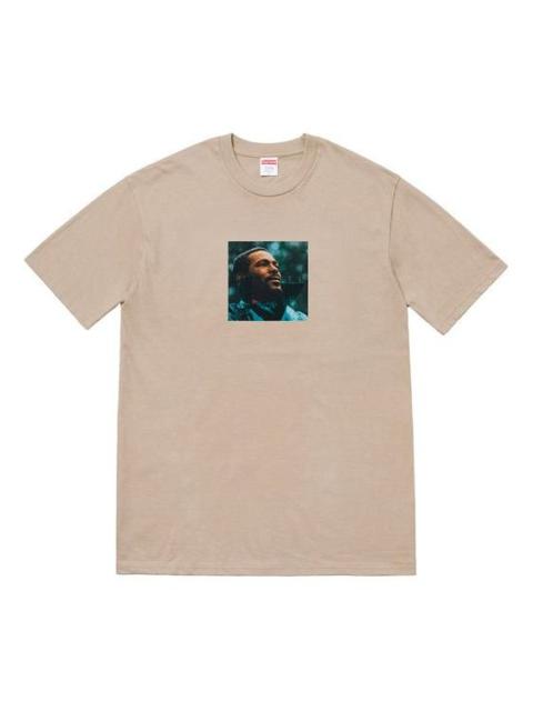 Supreme FW18 Marvin Gaye Tee Clay Character Printing Short Sleeve Unisex Khaki SUP-FW18-1173