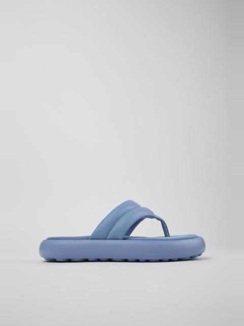 CAMPER Pelotas Flota Blue Leather Flip-Flop for Men