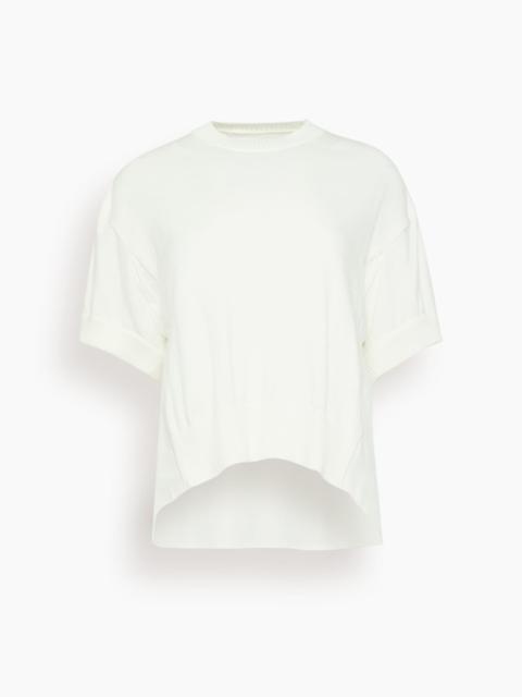 sacai Denim x Knit Pullover in Off White
