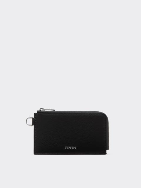 Ferrari Granata Leather Card Holder with Zip