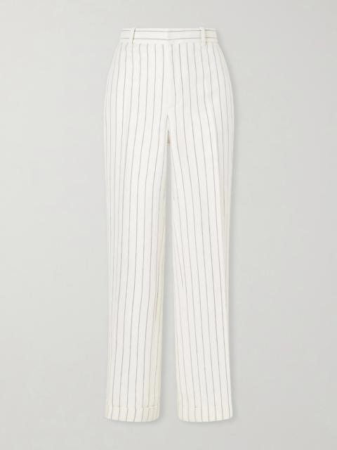 Polo Ralph Lauren Pinstriped Hemp Straight-leg Pants