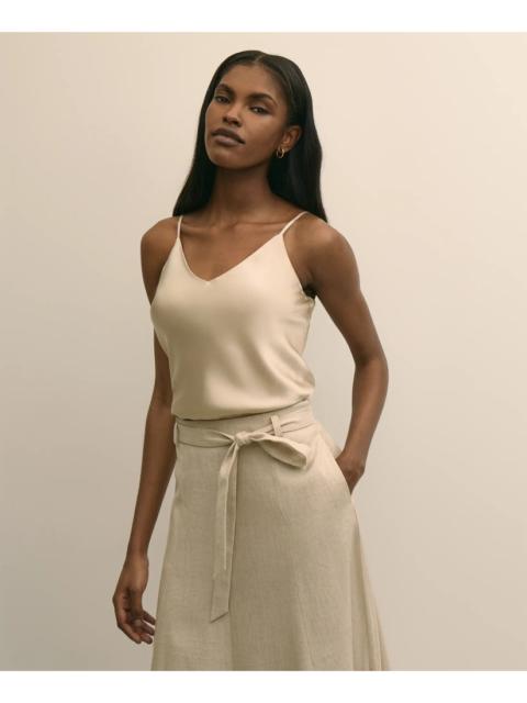 Brooks Brothers V-Neck Cami in Washable Silk Charmeuse