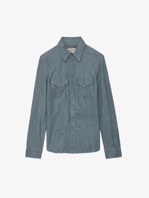 Zadig & Voltaire Thelma Crinkled Leather Shirt